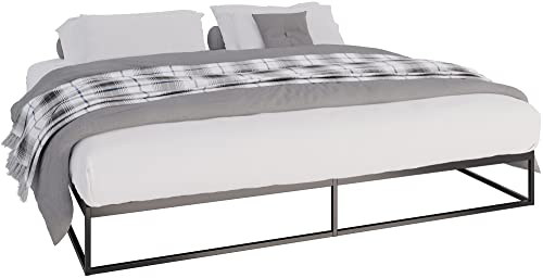 CLP Metallbett Scala Mit Lattenrost I Modernes Bett Mit Stabilem Gestell, Farbe:schwarz, Größe:200x200x25 cm von CLP