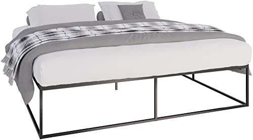 CLP Metallbett Scala Mit Lattenrost I Modernes Bett Mit Stabilem Gestell, Farbe:schwarz, Größe:200x200x46 cm von CLP