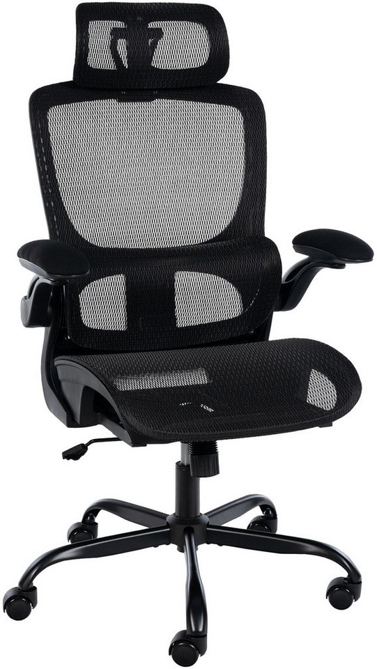 CLP Schreibtischstuhl Kaylee, ergonomischer Bürostuhl mit Lordosenstütze von CLP