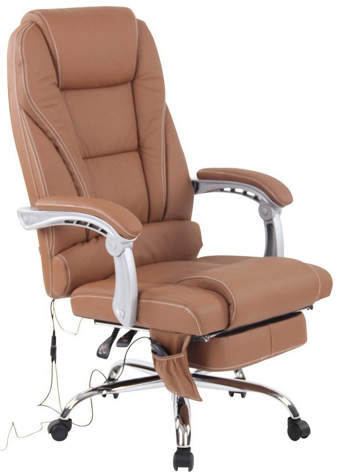 CLP Schreibtischstuhl Pacific Echtleder, Massagefunktion, Fußablage CLP Schreibtischstuhl Pacific Echtleder, Massagefunktion, Fußablage von CLP