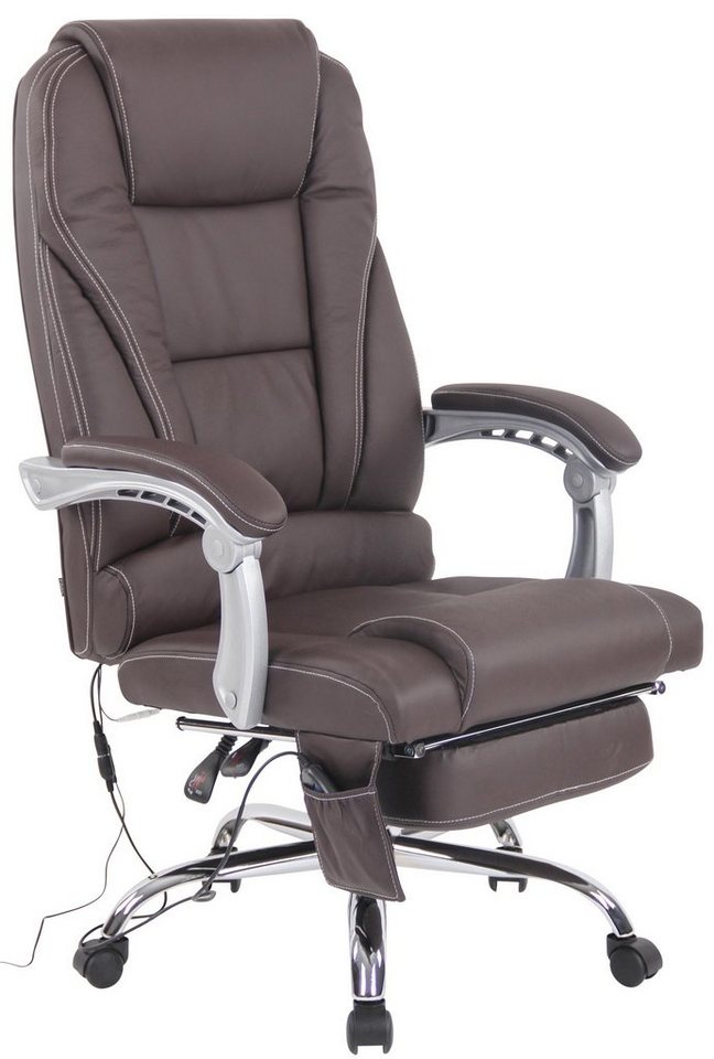 CLP Schreibtischstuhl Pacific Echtleder, Massagefunktion, Fußablage CLP Schreibtischstuhl Pacific Echtleder, Massagefunktion, Fußablage von CLP
