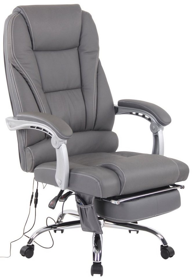 CLP Schreibtischstuhl Pacific Echtleder, Massagefunktion, Fußablage CLP Schreibtischstuhl Pacific Echtleder, Massagefunktion, Fußablage von CLP