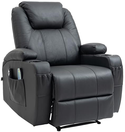 CLP Sessel Hepler Mit Massagefunktion I Verstellbare Rückenlehne Mit Fußstütze Und Getränkehalter I TV-Sessel Mit Wärmefunktion Und Remote, Farbe:schwarz, Material:Echtleder CLP Sessel Hepler Mit Massagefunktion I Verstellbare Rückenlehne Mit Fußstütze Und Getränkehalter I TV-Sessel Mit Wärmefunktion Und Remote, Farbe:schwarz, Material:Echtleder von CLP