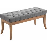 Sitzbank Ramses Stoff antik-hell grau 100 cm von CLP