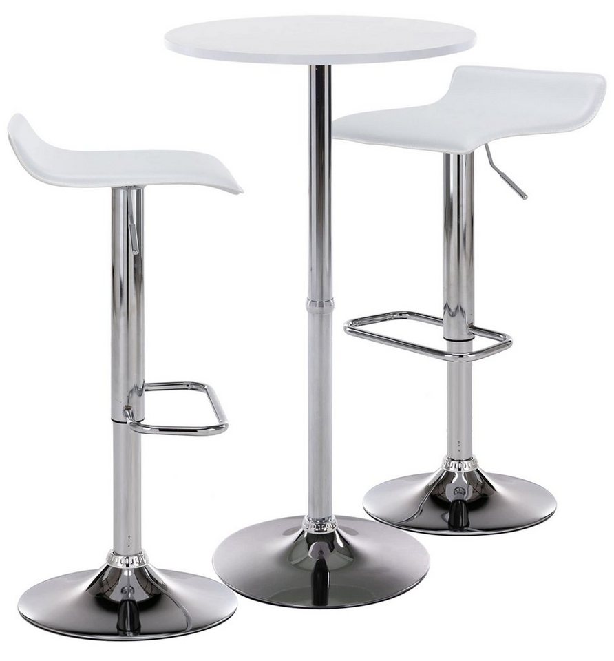CLP Sitzgruppe 2er Bartisch Set Esberg, 1 Tisch und 2 Barhocker CLP Sitzgruppe 2er Bartisch Set Esberg, 1 Tisch und 2 Barhocker von CLP