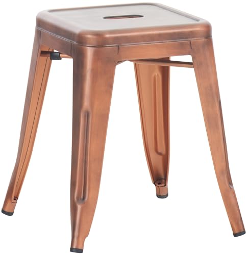 CLP Hocker Armin I Metallhocker stapelbar und pflegeleicht I Stapelhocker bis 200 kg belastbar I Sitzhöhe 46 cm, Farbe:Kupfer CLP Hocker Armin I Metallhocker stapelbar und pflegeleicht I Stapelhocker bis 200 kg belastbar I Sitzhöhe 46 cm, Farbe:Kupfer von CLP