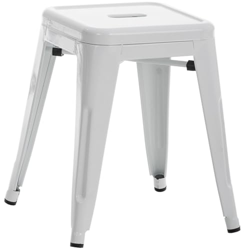 CLP Hocker Armin I Metallhocker stapelbar und pflegeleicht I Stapelhocker bis 200 kg belastbar I Sitzhöhe 46 cm, Farbe:weiß CLP Hocker Armin I Metallhocker stapelbar und pflegeleicht I Stapelhocker bis 200 kg belastbar I Sitzhöhe 46 cm, Farbe:weiß von CLP