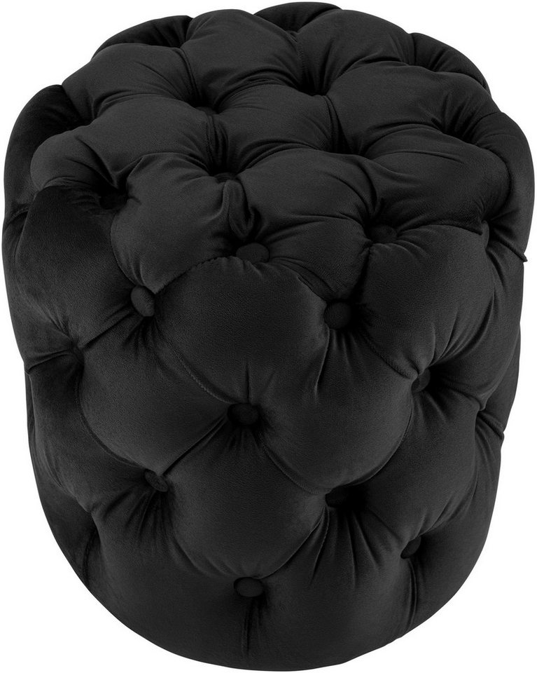 CLP Sitzhocker Drancy Samt, gepolstert mit Zierknöpfen CLP Sitzhocker Drancy Samt, gepolstert mit Zierknöpfen von CLP