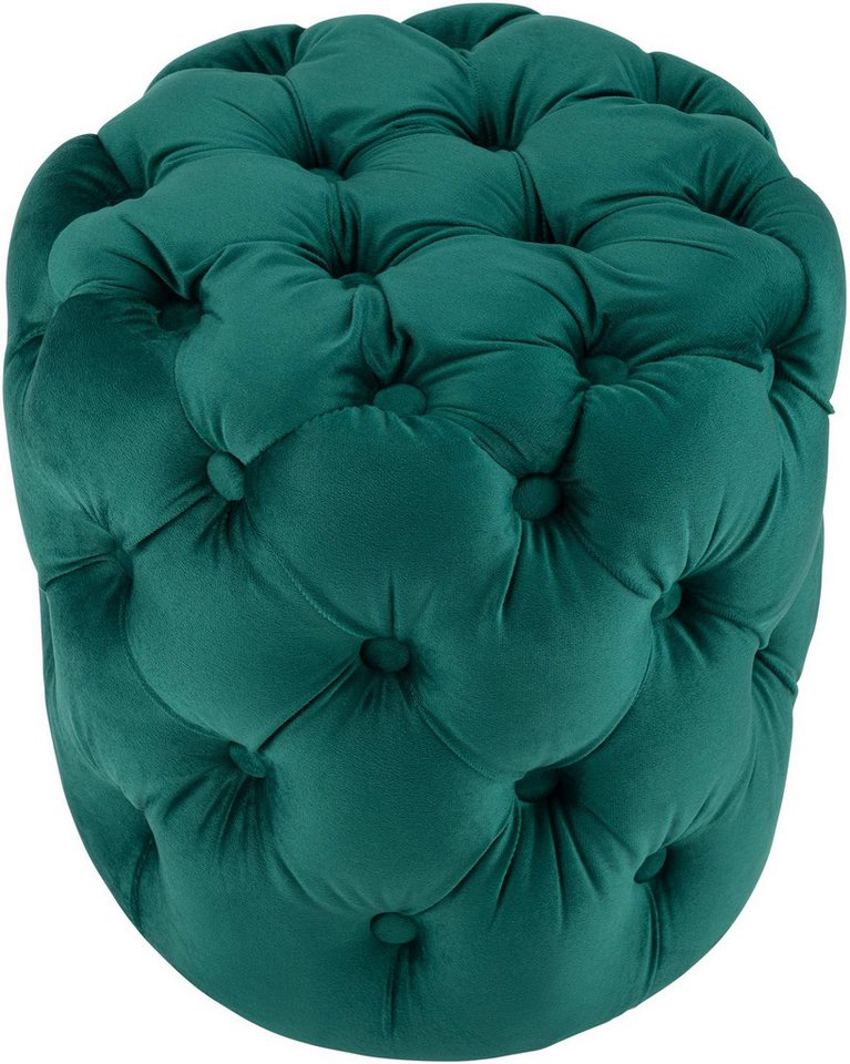 CLP Sitzhocker Drancy Samt, gepolstert mit Zierknöpfen CLP Sitzhocker Drancy Samt, gepolstert mit Zierknöpfen von CLP