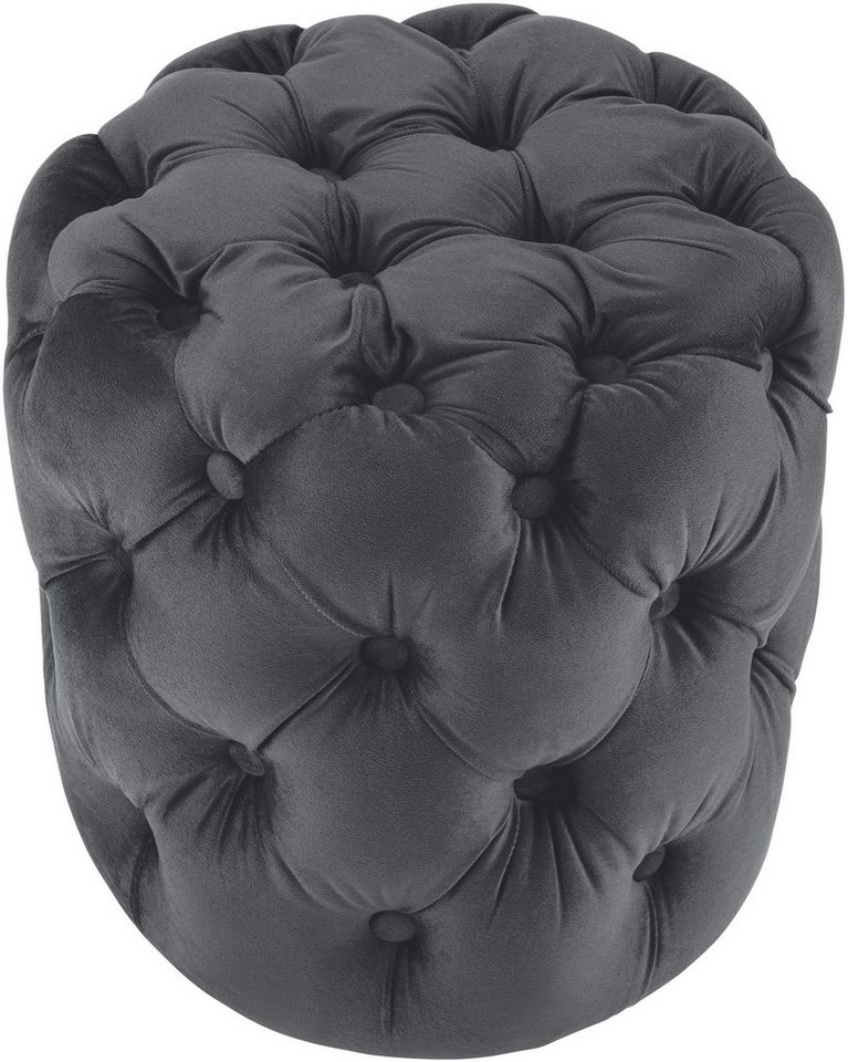 CLP Sitzhocker Drancy Samt, gepolstert mit Zierknöpfen CLP Sitzhocker Drancy Samt, gepolstert mit Zierknöpfen von CLP