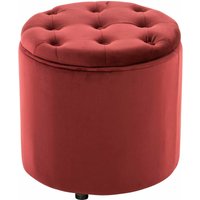Sitzhocker Pantin Samt rot von CLP