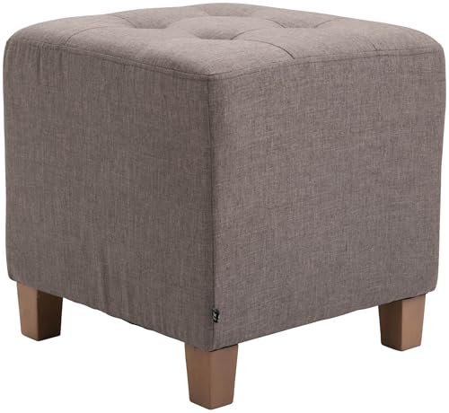 CLP Sitzhocker Pharao I Gepolsterter Sitzwürfel Mit Stoff-Bezug I Helle Holzbeine, Farbe:Taupe CLP Sitzhocker Pharao I Gepolsterter Sitzwürfel Mit Stoff-Bezug I Helle Holzbeine, Farbe:Taupe von CLP