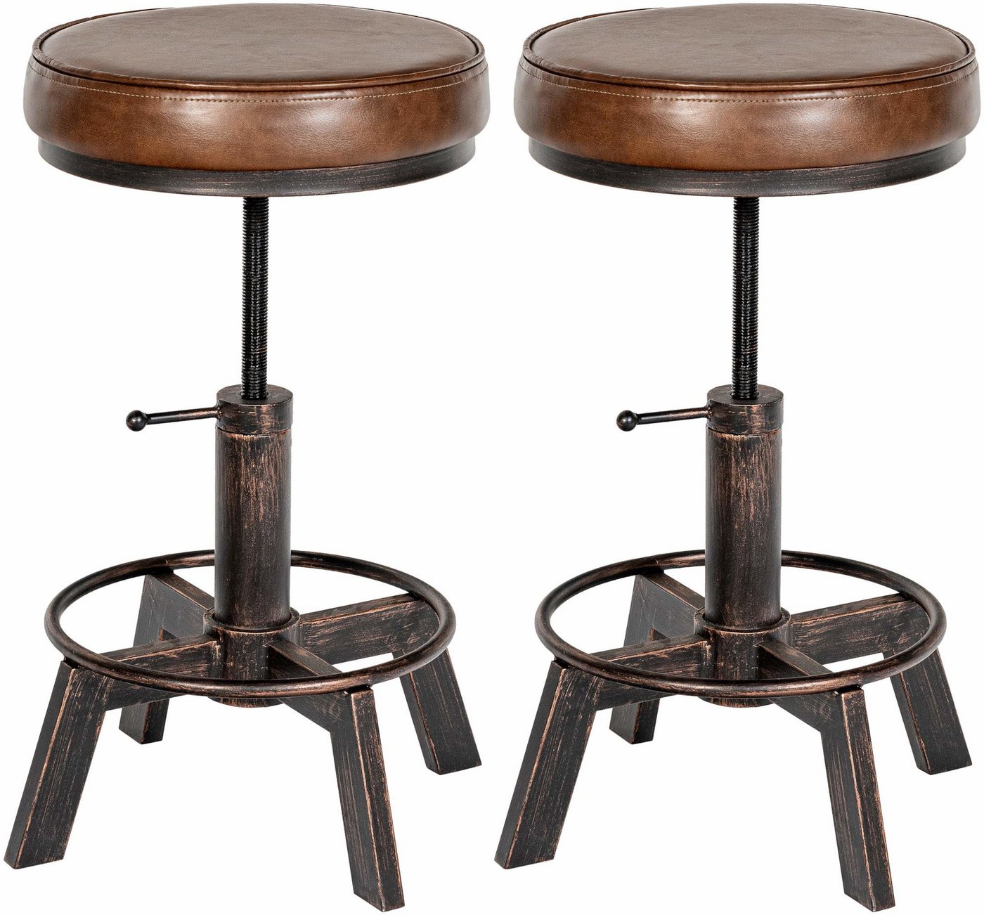 CLP Sitzwürfel Destin (2er Set, 2 St., 2er), im Industrial Design, Kunstlederbezug von CLP