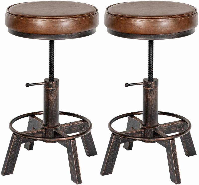 CLP Sitzwürfel Destin (2er Set, 2 St., 2er), im Industrial Design, Kunstlederbezug von CLP