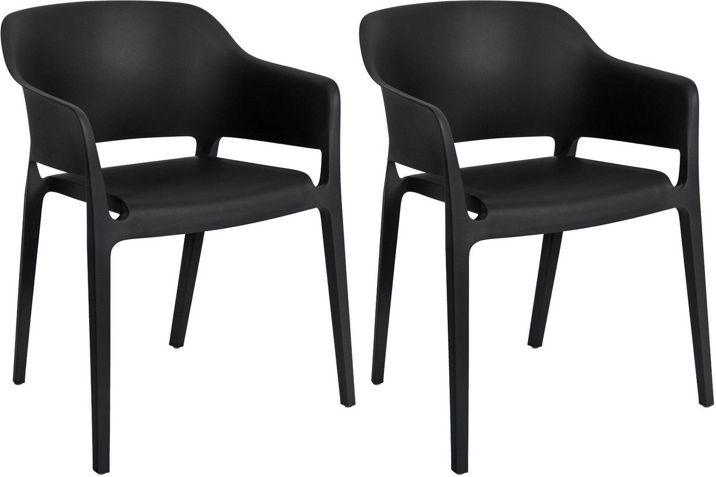 CLP Stapelstuhl 2er Set Stapelstühle Puebla (2er Set), wetterbeständig von CLP