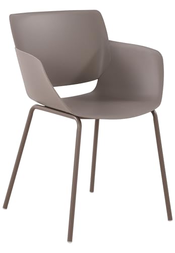 CLP Stuhl Alpena I Outdoorstuhl absolut wetterfest und UV-beständig I Stuhlgestell aus pulverbeschichtetem Stahl I Sessel für draußen, Farbe:Taupe CLP Stuhl Alpena I Outdoorstuhl absolut wetterfest und UV-beständig I Stuhlgestell aus pulverbeschichtetem Stahl I Sessel für draußen, Farbe:Taupe von CLP