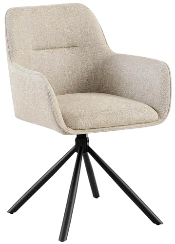 CLP Stuhl Tipton Stoffbezug I Schwenkbarer Esszimmerstuhl mit Stoffbezug I Polsterstuhl mit Rückenlehne I Küchenstuhl, Farbe:Taupe CLP Stuhl Tipton Stoffbezug I Schwenkbarer Esszimmerstuhl mit Stoffbezug I Polsterstuhl mit Rückenlehne I Küchenstuhl, Farbe:Taupe von CLP