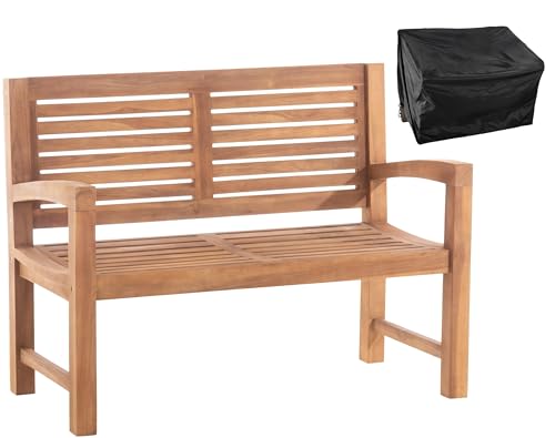 CLP Teakbank 120 cm Mit Abdeckhaube I Teakbank Mit Passender Schutzhülle I Holzbank In Verschiedenen Variationen Inklusive Abdeckung, Set-Inhalt:Halden CLP Teakbank 120 cm Mit Abdeckhaube I Teakbank Mit Passender Schutzhülle I Holzbank In Verschiedenen Variationen Inklusive Abdeckung, Set-Inhalt:Halden von CLP
