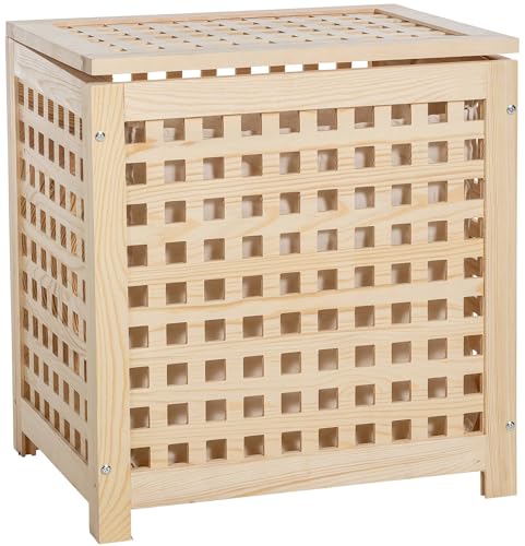 CLP Wäschebox I Wäschetruhe Und Aufbewahrungsbox Aus Holz I Moderner Wäschesammler Mit Deckel I Wäschebehälter Mit Gitter Zur Belüftung, Größe:M CLP Wäschebox I Wäschetruhe Und Aufbewahrungsbox Aus Holz I Moderner Wäschesammler Mit Deckel I Wäschebehälter Mit Gitter Zur Belüftung, Größe:M von CLP