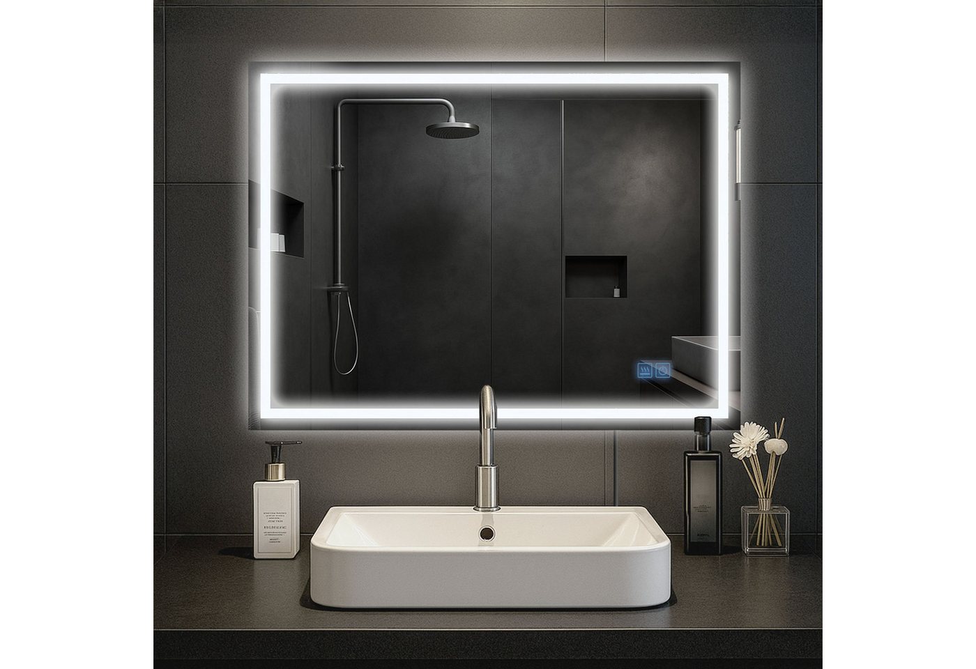 CLP Wandspiegel Jaffrey, Bluetooth-Lautsprecher, Anti-Fog, LED-Licht, IP44 CLP Wandspiegel Jaffrey, Bluetooth-Lautsprecher, Anti-Fog, LED-Licht, IP44 von CLP