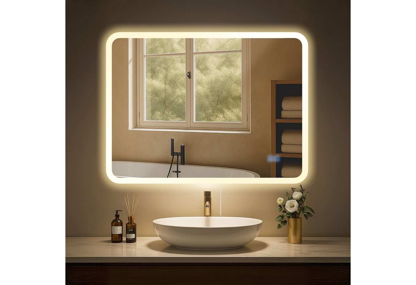 CLP Wandspiegel Jericho, Anti-Beschlag, LED-Licht, dimmbar, 3 Modi, IP44 CLP Wandspiegel Jericho, Anti-Beschlag, LED-Licht, dimmbar, 3 Modi, IP44 von CLP