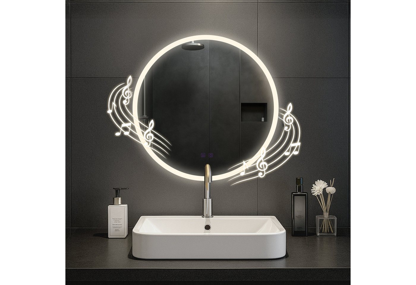 CLP Wandspiegel Laconia, Bluetooth-Lautsprecher, Anti-Fog, LED-Licht, IP44 CLP Wandspiegel Laconia, Bluetooth-Lautsprecher, Anti-Fog, LED-Licht, IP44 von CLP