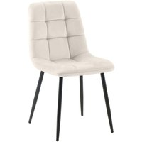 Esszimmerstuhl Antibes Samt cremeweiß von CLP