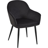 Esszimmerstuhl Boise Samt schwarz Esszimmerstuhl Boise Samt schwarz von CLP