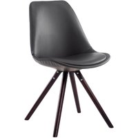 Esszimmerstuhl Laval Rund Kunstleder cappuccino schwarz von CLP