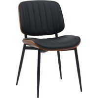 Esszimmerstuhl Tiffin walnuss/schwarz Kunstleder von CLP