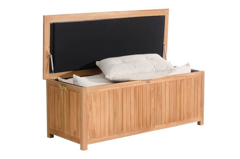Gartenbox Teakholz- Auflagenbox Kissenbox Truhe Aufbewahrungsbox Terrassenbox von CLP