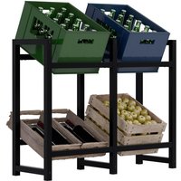 Getränkekistenständer Stack schwarz 75x91x31 cm Getränkekistenständer Stack schwarz 75x91x31 cm von CLP