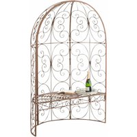 Halbpavillon Rosie mit Sitzbank antik braun Halbpavillon Rosie mit Sitzbank antik braun von CLP