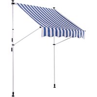 Klemm-Markise Westerly 200x120 cm weiß/blau von CLP