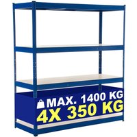 CLP - Lagerregal 160x60x180 cm blau von CLP