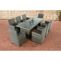Polyrattan Sitzgruppe Fontana XL grau-meliert anthrazit Polyrattan Sitzgruppe Fontana XL grau-meliert anthrazit von CLP