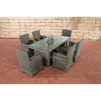 Polyrattan Sitzgruppe Fontana grau-meliert eisengrau von CLP