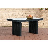 CLP - Polyrattan Esstisch Fisolo 5mm Rundrattan schwarz von CLP