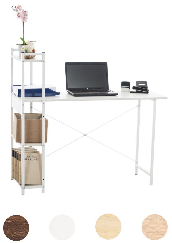 Schreibtisch + Regal-Computertisch Bürotisch PC-Tisch Home Office-versch. Farben von CLP