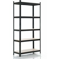 Schwerlastregal aus Metall schwarz 90x40x180 cm Schwerlastregal aus Metall schwarz 90x40x180 cm von CLP