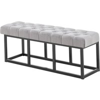 Sitzbank Amun Stoff Schwarz grau 120 cm von CLP