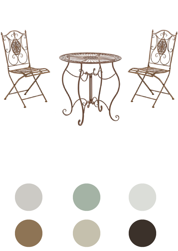 Sitzgruppe-Gartenmöbel Terrasse Lounge Balkon Nostalgie- versch. Farben von CLP