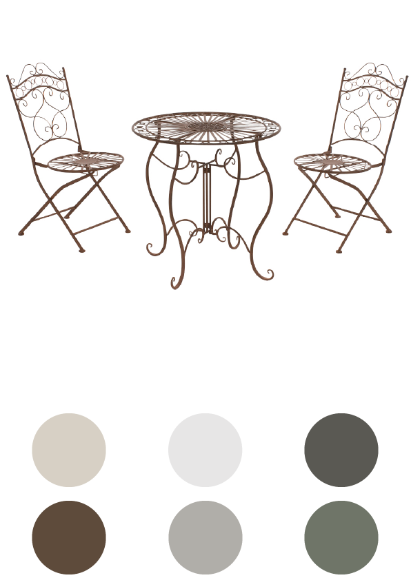 Sitzgruppe-Gartenmöbel Terrasse Lounge Balkon Nostalgie- versch. Farben von CLP