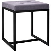 CLP - Sitzhocker Barci mit schwarzem Gestell dunkelgrau Stoff CLP - Sitzhocker Barci mit schwarzem Gestell dunkelgrau Stoff von CLP