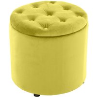 Sitzhocker Pantin Samt gelb Sitzhocker Pantin Samt gelb von CLP