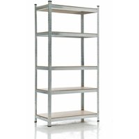 CLP - Schwerlastregal aus Metall silber 90x40x180 cm von CLP