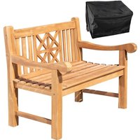 CLP - Teakbank 120 cm mit Abdeckhaube Florida von CLP