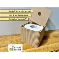 Aufbewahrungsbox 13x13x11 cm Toilettenpapier Box Für Wc-Rolle Quadratisch Als Badezimmer Dekoration - Dekoelement Aus Recycling Kunststoff Aufbewahrungsbox 13x13x11 cm Toilettenpapier Box Für Wc-Rolle Quadratisch Als Badezimmer Dekoration - Dekoelement Aus Recycling Kunststoff von CLPerformance