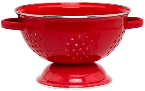 CLQ Food Colander Sieb, Obstkorb Emaille Retro Design, Kreative Spüle Für Reis Mit Gemüse Obstsalat, Küchenwerkzeug Geschenk von CLQ