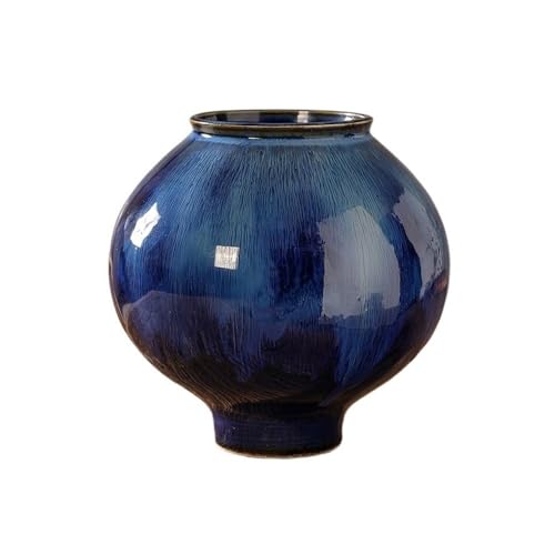 CLQYXRMVC Blumentopf Hause Wohnzimmer Keramik Blumentopf Dekoration Ornament Retro Chinesischen Blumentopf Pflanzer Gartentopf(Klein) von CLQYXRMVC